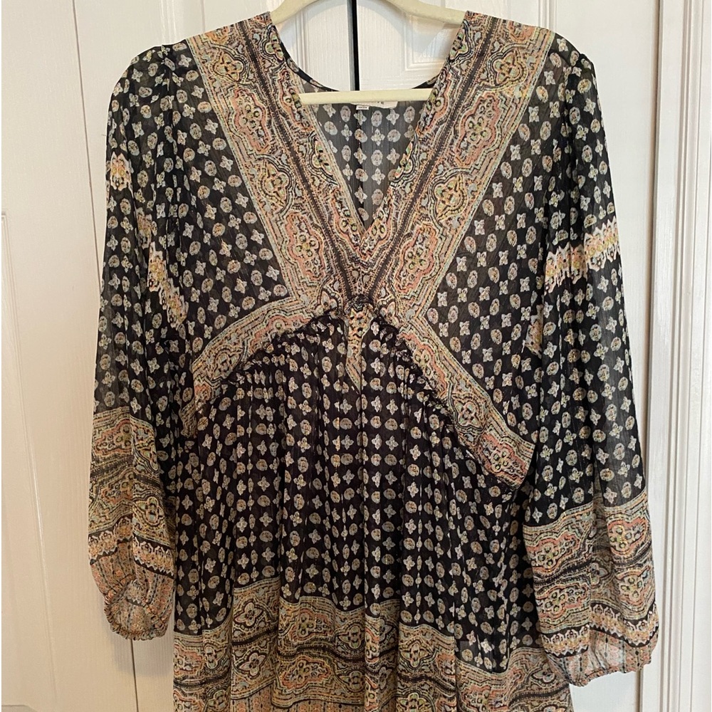 Women’s Rose & Olive sheer bohemian blouse
